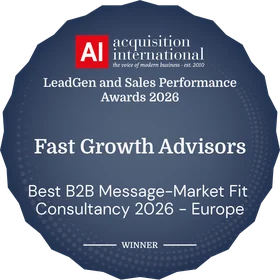 Badge du vainqueur, LeadGen and Sales Performance Awards 2026 d’Acquisition International